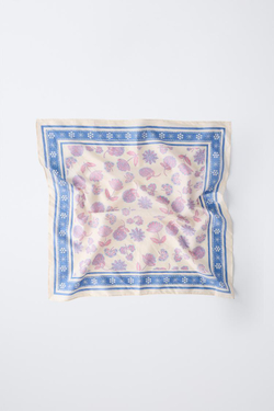 ZARA БАНДАНА С ЦВЕТОЧНЫМ ПРИНТОМ, СВЕТЛО-ФИОЛЕТОВЫЙ