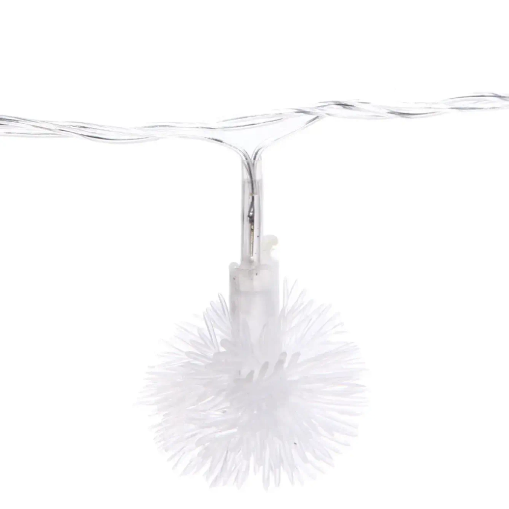 Гирлянда для дома 4,0 м 20 ламп LED с насадками ОДУВАНЧИК, прозрач.пров., авторежим.,IP-20 RG/RB (возможность соединения)