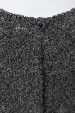 ZARA ДЛИННЫЙ КОМБИНЕЗОН С ШЕРСТЬЮ, ТЕМНО-СЕРЫЙ