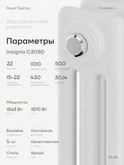 Дизайн-радиатор Royal Thermo Insignia
