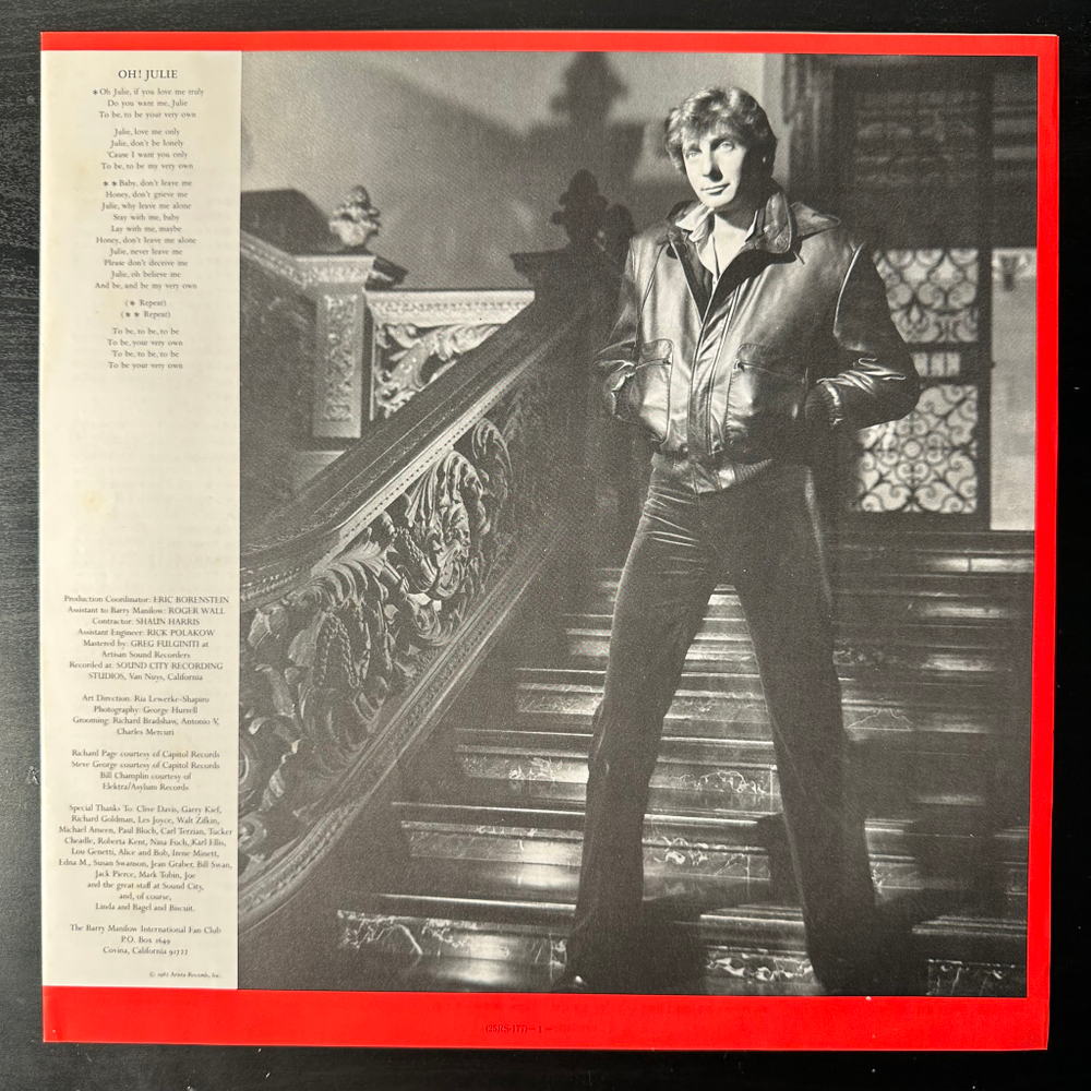 Barry Manilow ‎– Here Comes The Night (Япония 1982г.)