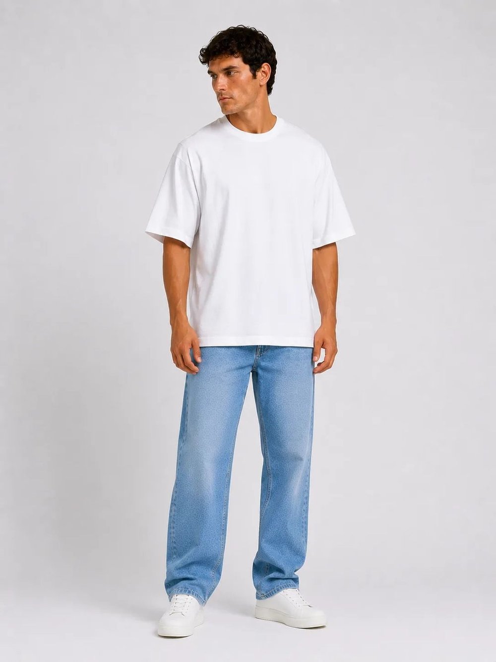 Футболка мужская белая oversize