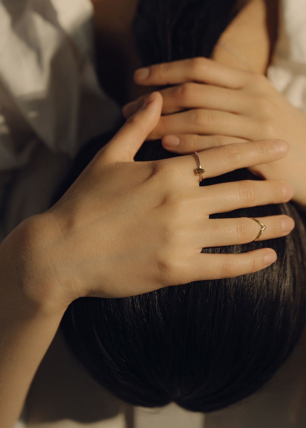 Кольцо Love in биколор