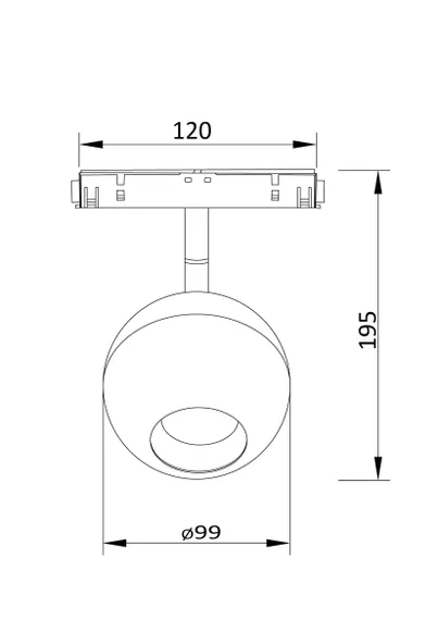 Трековый светильник Шар / Ball S35 4000K 15Вт Technical tr028-2-15w4k-w