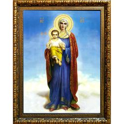 Благодатное Небо (Что Тя наречем). Икона Богородицы на холсте.