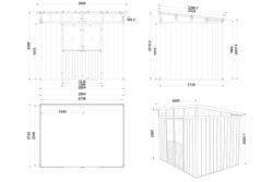 Садовый хозблок из ДПК Black Fox Defender 9x7