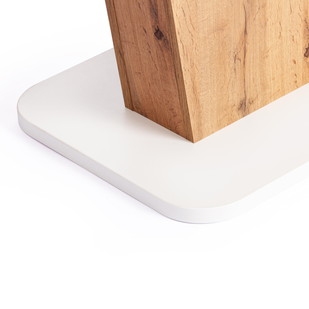 Стол обеденный GENT ЛДСП, 110-145x68,6x75,5 см, Дуб вотан/Белый