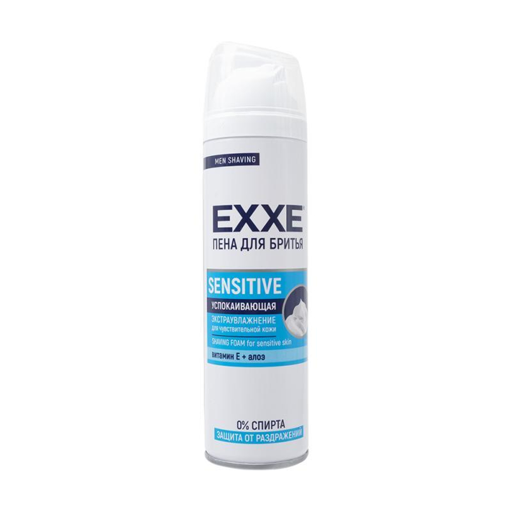 EXXE Men Пена для бритья Sensitive, успокаивающая, для чувствительной кожи, 200 мл