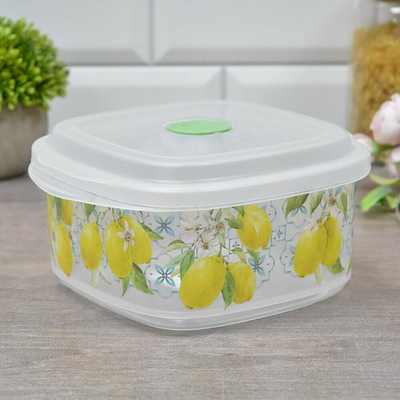 Емкость для СВЧ 1,6л с клапаном "Sicily Lemon" (бесцветный)