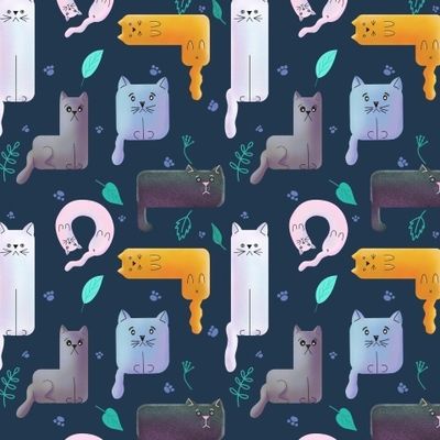 Коты тетрис