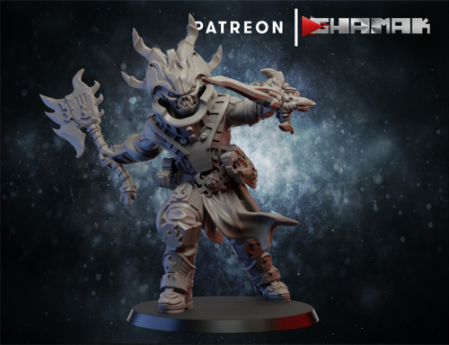 Chaos Chaos Cultists Одержимый Культист Кхорна №3 миниатюра для dnd, днд, pathfinder, фентези, Настольная игра, НРИ, Варгейм, РПГ