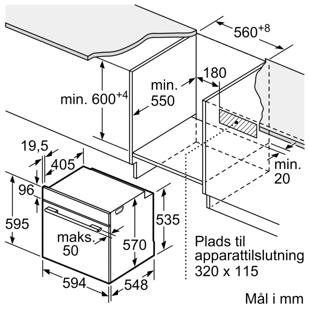 Духовой шкаф Bosch HBA530BW0S