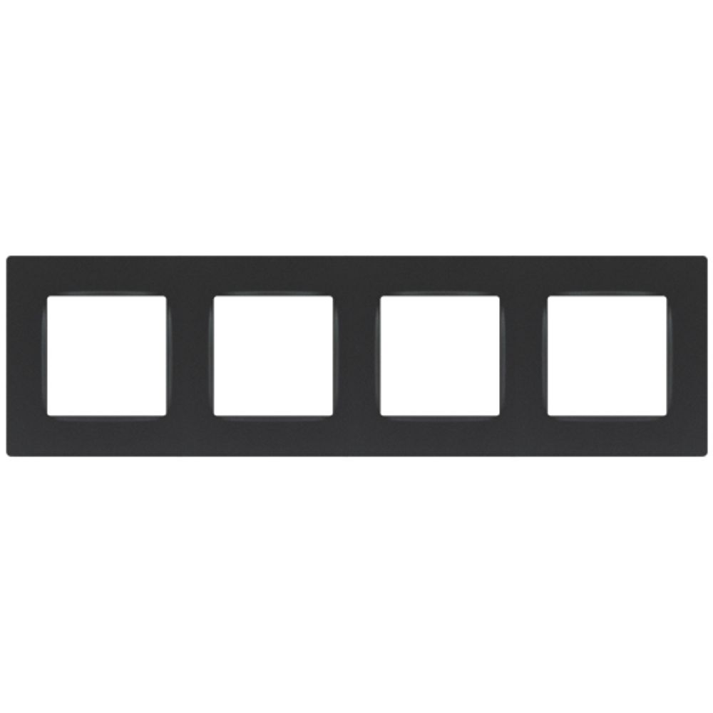 Рамка для розеток и выключателей ЭРА Серия 12 12-5204-12 на 4 поста, Классик, графит