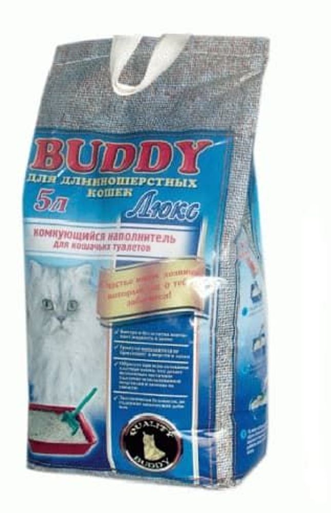Наполнитель для кошачьего туалета "BUDDY люкс" для длинношерстных кошек 5л