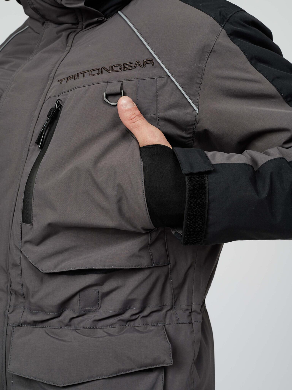 Костюм "SOLID PRO" -45 ПК (Таслан, Серый/Черный) TRITON