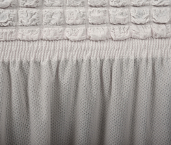 Комплект чехлов на трехместный диван и кресла с оборкой, цвет Слоновая кость