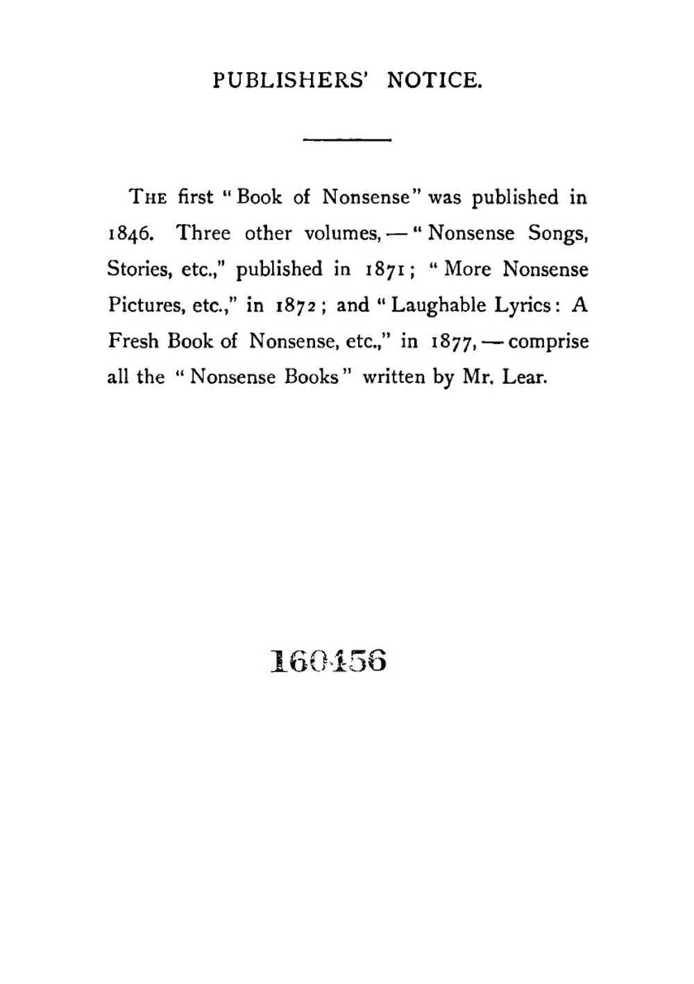 Nonsense Books | Edward Lear