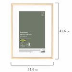 Рамка 30х40 см небьющаяся аналог IKEA багет 12 мм дерево BRAUBERG "Woodray" цвет натуральный (3 штуки в упаковке)