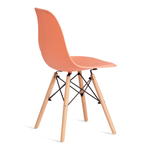 Стул CINDY (EAMES) (mod. 1801) дерево бук/металл/сиденье пластик, 45x51x82 см, Orange (Оранжевый)