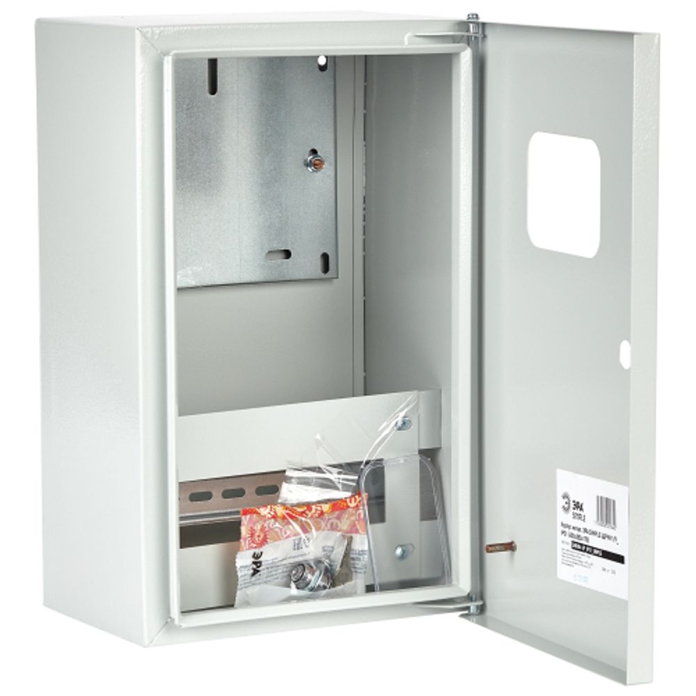 Корпус металлический навесной ЭРА SIMPLE ЩУРН-1/9 (400x250x175) IP31 УХЛЗ серый | Корпуса металлические учетно-распределительные