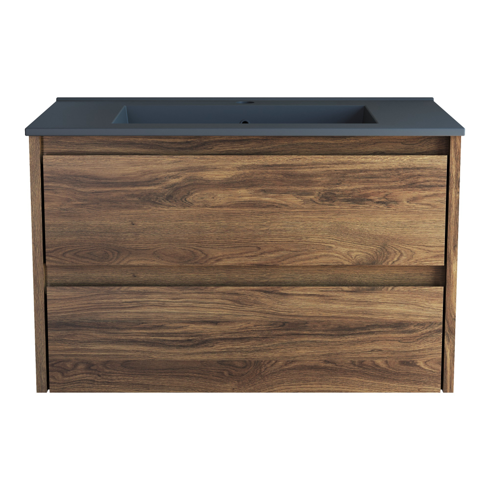 База под раковину Gio 800 подвесная, 2 выкатных ящика soft-close, C.Oak