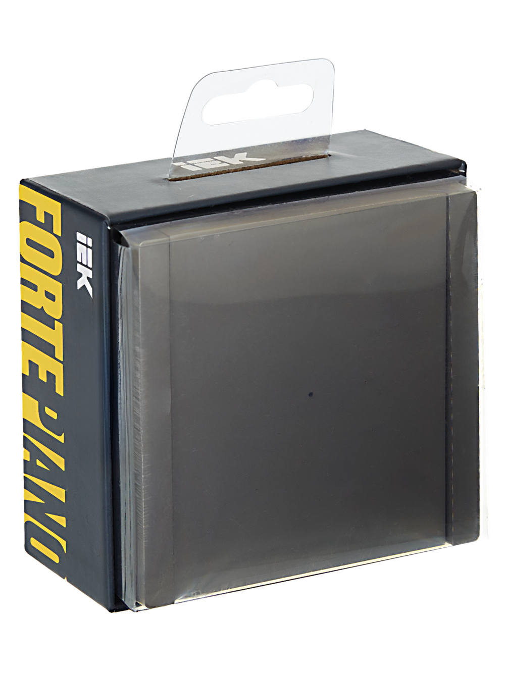 FORTE&PIANO Выключатель 1-клавишный проходной с индикацией 10А FP504 сталь IEK