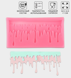 Молд для заливки «Оттепель», силикон, 12.5×6.5×1 см
