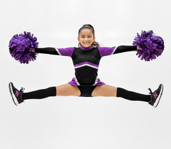 Костюм для чирлидинга детский малиновый с черным