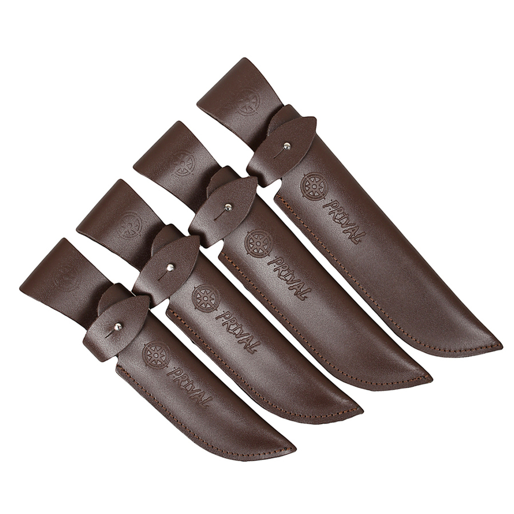 Ножны-чехол для ножа кожаный с гардой Prival НГ-1, для клинка до 135х40мм