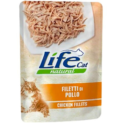 Lifecat консервы для кошек (курица в соусе) 70 г пакетик