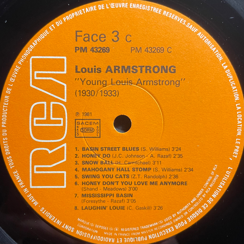 Louis Armstrong ‎– Young Louis Armstrong (1930-1933) 2LP (Франция 1981г.)