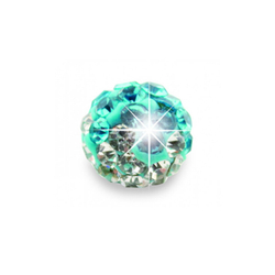 Серьги для ушей BIOJOUX BJT8163 Aqua Crystal / White Fade Ball 6mm Италия