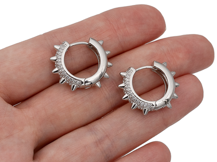 Серьги-Кольца "Шипы", 21мм (уценка)