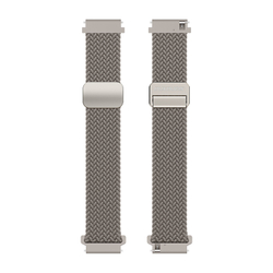 Эластичный ремешок темно-серого цвета (Clay) от Dux Ducis для смарт часов Samsung Galaxy Watch 3, 4, 5, 6 и 7 (размер крепления 20мм), серия Strap (Mixture Pro Series)