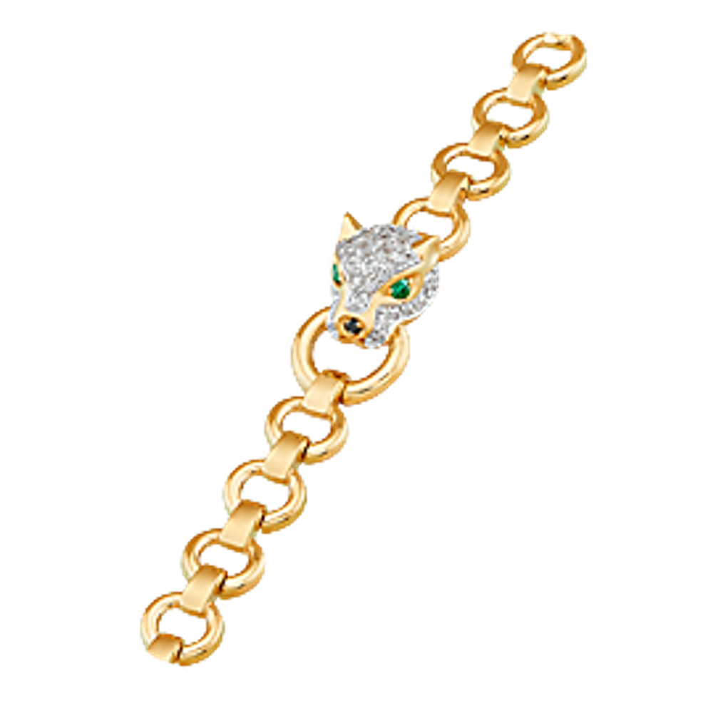 Браслет из золота с фианитами