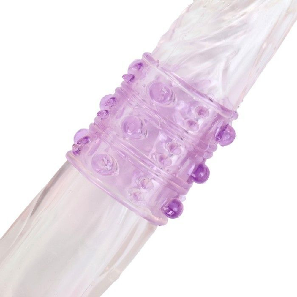 Рельефная силиконовая насадка на член (Цвет: разноцветный)