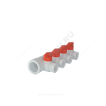 Коллектор PP-R белый Дн 32х20 на 4 выхода с кранами VALFEX 101133204