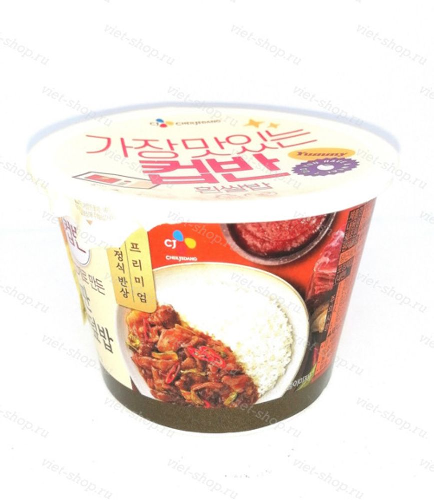 Рис готовый с острой свининой, Корея, 256 гр.