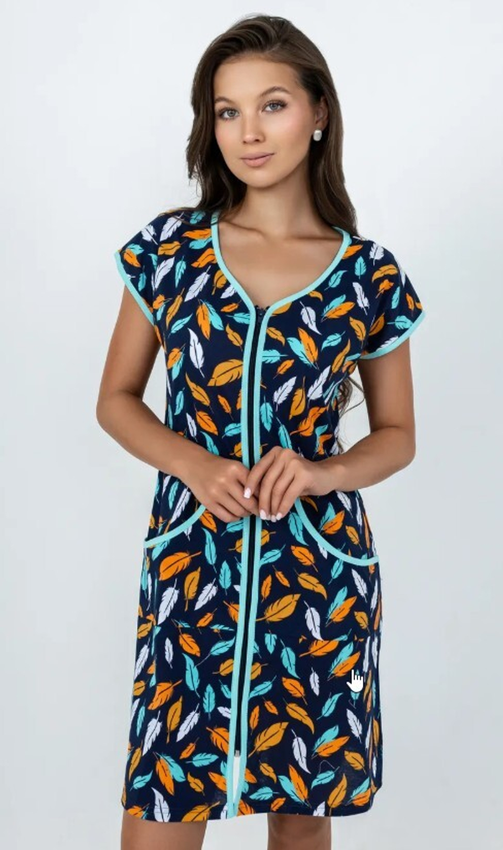 Халат женский "С-90-1 К.П" молния (Галатея)