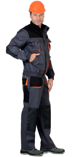 Костюм Nerss-МАНХЕТТЕН кор. кур., бр., т.сер/ оран/ чер стрейч