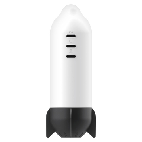 Автоматический вибромастурбатор 29см с режимами сжатия JamyJob Rocket Masturbator White