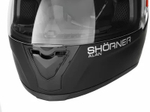 Шлем мото закрытый SHORNER FP907 черный матовый