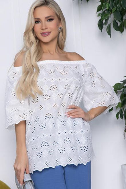 Блуза Воздушная НЬЮ (белая) Б10446 LT Collection