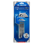 KING TONY (20110MR) Набор Г-образных шестигранников 1.5-10 мм, с шаровым окончанием, 9 предметов