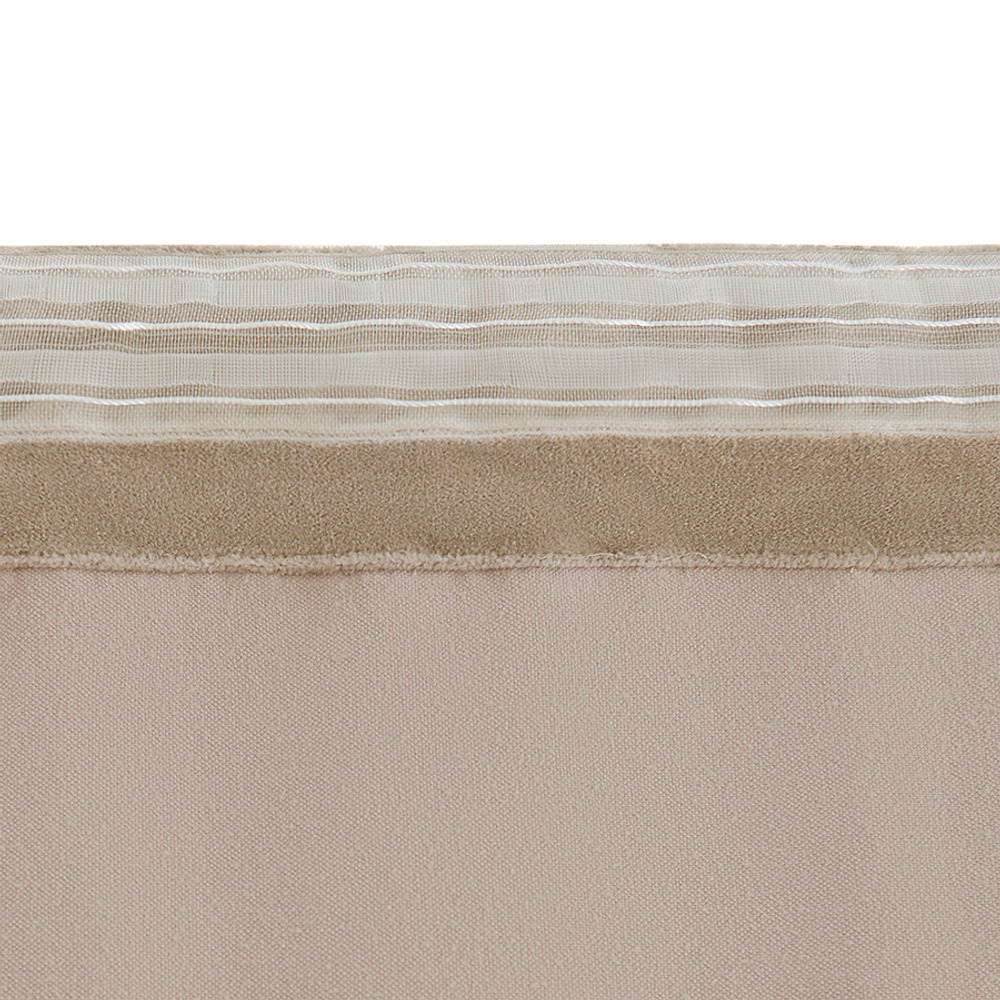Штора из хлопкового бархата бежевого цвета из коллекции essential, 150х290 см