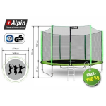Батут ALPIN 4,65м с защитной сеткой и лестницей