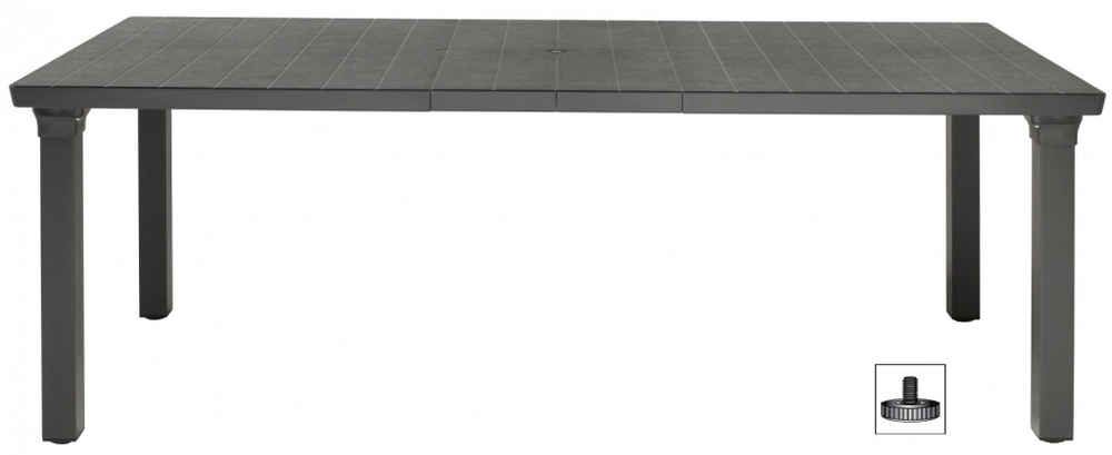Стол пластиковый раздвижной SCAB GIARDINO Per 3, антрацит