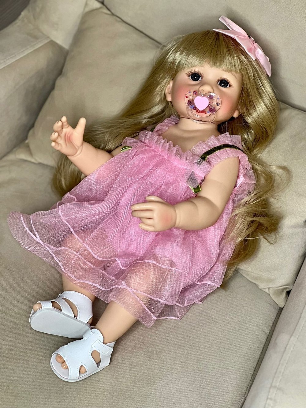 Кукла Реборн виниловая 55см в пакете (FA-012)