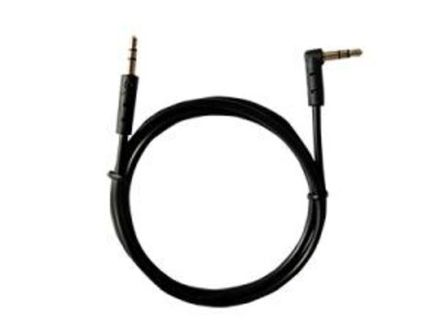 Аудиокабель 3,5 мм штекер-штекер угловой 1 м черный REXANT