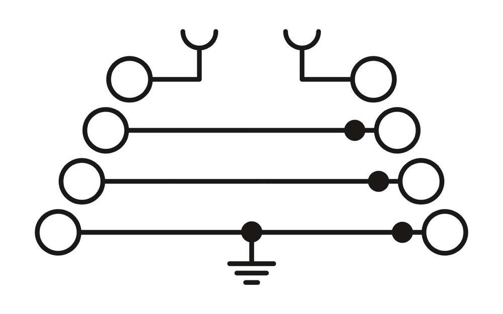1336369 - PT 2,5-PE/L RD/L BU/TG - Многоярусный клеммный модуль